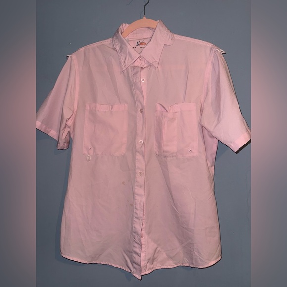 Unisex Pink Short Sleeve Shirts for Women and Men, size small - Picture 1 of 3